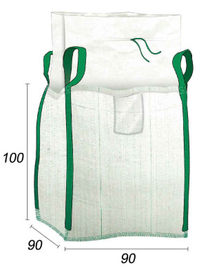 bigbag met afsluitkraag - 90x90x100