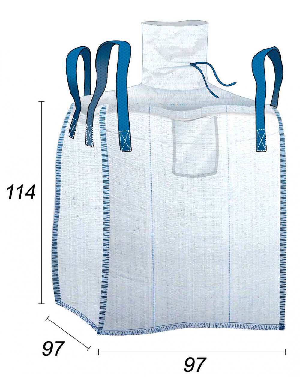 big bag geschikt voor contact met levensmiddelen & hermetisch afsluitbaar
