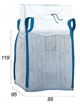 geventileerde big bag met ventilatiebanden op 4 zijden