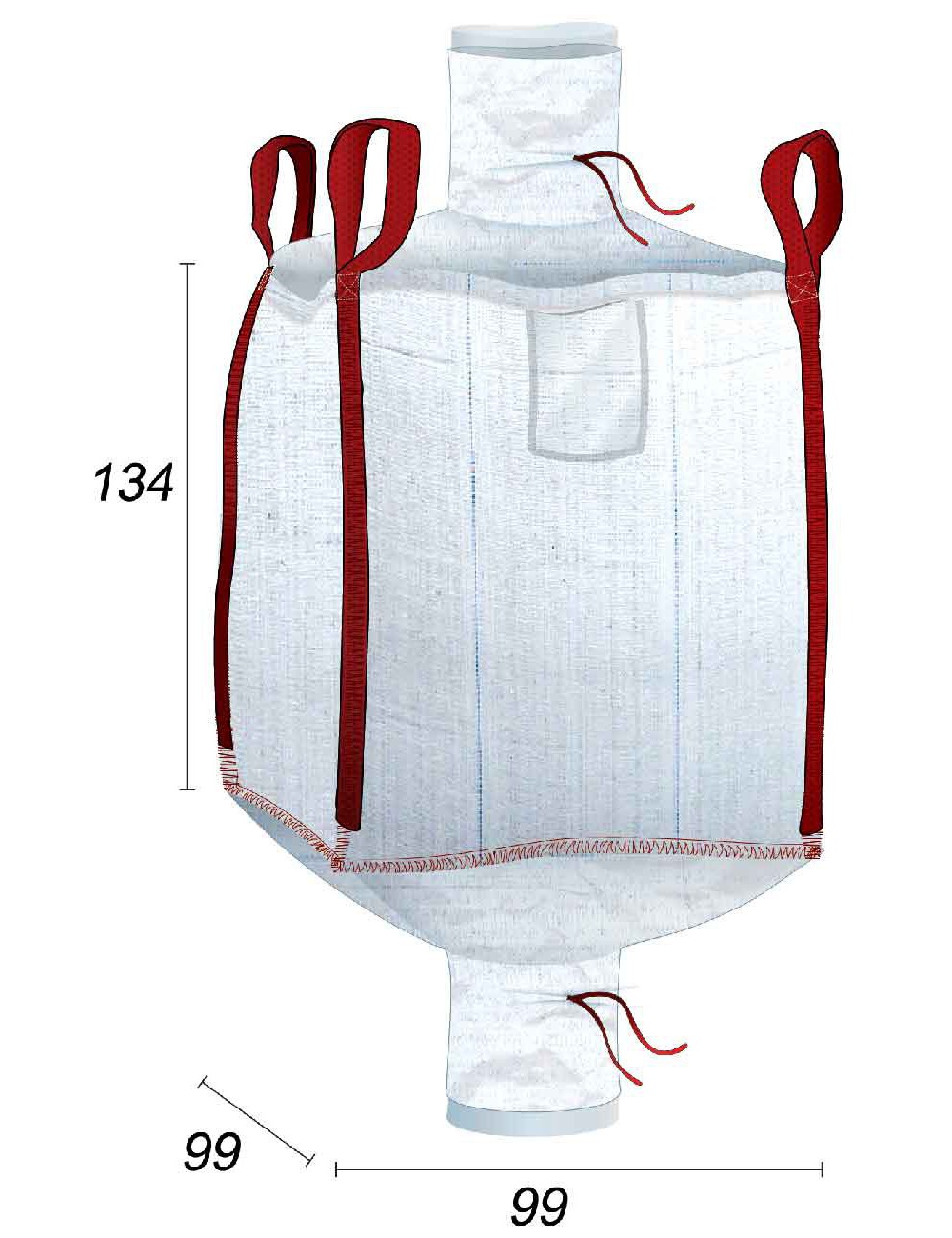 bigbag met dubbele binnenvoering en een liner van 70 µm