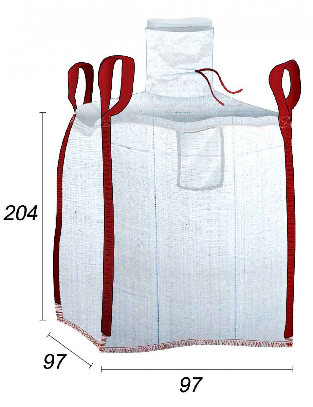 big bag, gevoerd met een pe-liner